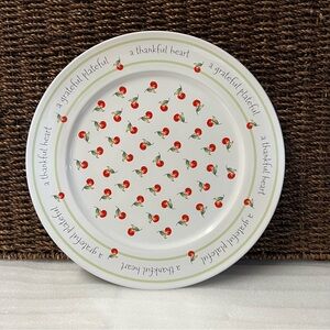 Hallmark "A Grateful Plateful A Thankful Heart" Cherries 12" Serving Plate/Platt